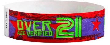 Tyvek 3/4" Age Verified Over 21 Wristband - Box of 500